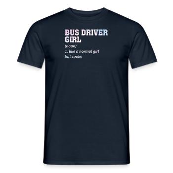Busfahrerin Lustig Spruch Beruf Linienbus Geschenk - Männer T-Shirt - Navy - Vorne - AI Model Male 178 light (178cm)