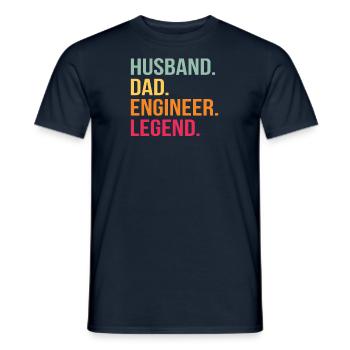 vater ehemann ingenieur held Legende Techniker - Männer T-Shirt - Navy - Vorne - AI Model Male 178 light (178cm)