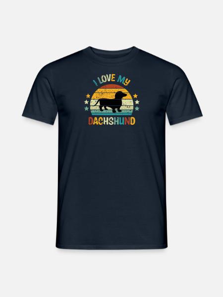Hunderasse Dachshund Hundehalter Geschenk - Männer T-Shirt - Navy