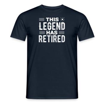 Rentner Opa Pension Ruhestand Büro Mitarbeiter - Männer T-Shirt - Navy - Vorne - AI Model Male 178 light (178cm)