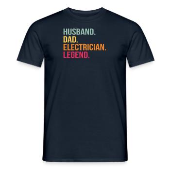 Mari Papa Électricien Héros - T-shirt homme - marine - Devant - AI Model Male 178 light (178cm)