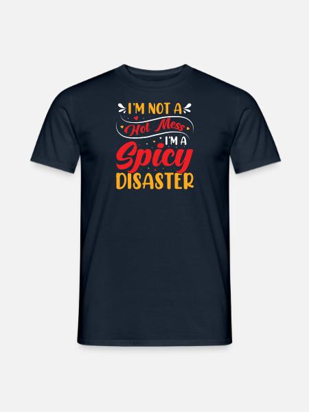 Scharf Esse Tacos Mexikanisch Schärfe Chilli - Männer T-Shirt - Navy