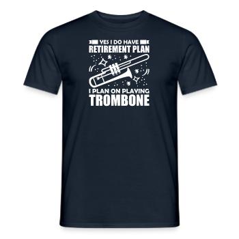 Trompette Orchestre Musiciens Trompette Musique à Vent - T-shirt homme - marine - Devant - AI Model Male 178 light (178cm)