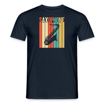 Saxophone Saxophoniste Saxophone Musique Saxophone Joueur de Saxophone - T-shirt homme - marine - Devant - AI Model Male 178 light (178cm)