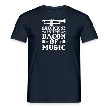 Saxophone Saxophone Saxophone Saxophone Musique Saxophone Joueur - T-shirt homme - marine - Devant - AI Model Male 178 light (178cm)