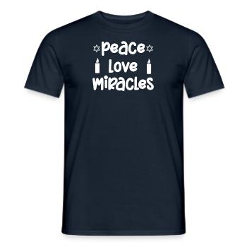Happy Hanukkah Judentum Juden Jüdisch jew Hanukah - Männer T-Shirt - Navy - Vorne - AI Model Male 178 light (178cm)