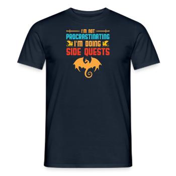 Ich Zögere Nicht, Ich Mache Nebenquests RPG Table - Männer T-Shirt - Navy - Vorne - AI Model Male 178 light (178cm)