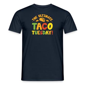 Mexican Tacos Food Lifestyle Tuesday - Men's T-Shirt - navy - Front - AI Model Male 178 light (178cm)