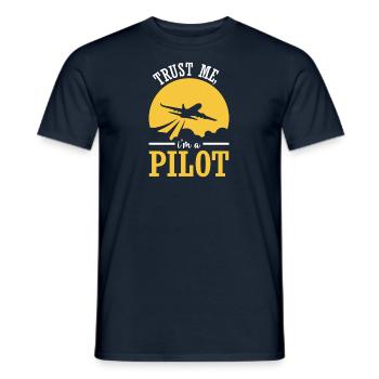 Pilote d’avion volant Sport Idée cadeau - T-shirt homme - marine - Devant - AI Model Male 178 light (178cm)
