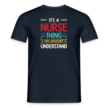 Arzthelferin Krankenpflegerin Arztpraxis Assistent - Männer T-Shirt - Navy - Vorne - AI Model Male 178 light (178cm)