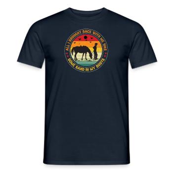 équitation western, reining, quarter horse - T-shirt homme - marine - Devant - AI Model Male 178 light (178cm)