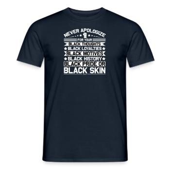 Love Your Black Culture Black History Month - Men's T-Shirt - navy - Front - AI Model Male 178 light (178cm)
