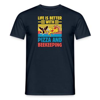 Bienen Imkerei Imker Honig Bienenzüchter Lustig - Männer T-Shirt - Navy - Vorne - AI Model Male 178 light (178cm)