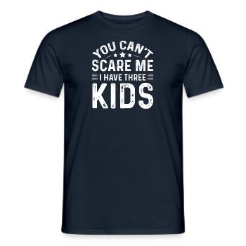 I have three children papa mom gift - Men's T-Shirt - navy - Front - AI Model Male 178 light (178cm)
