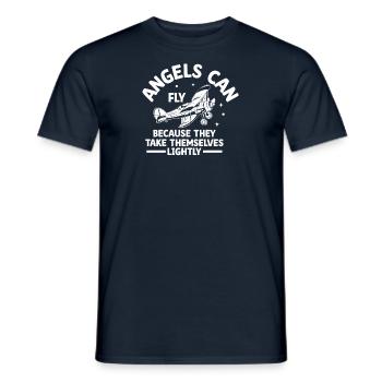 Pilot Airplane Flying Flying Gift Idea - Men's T-Shirt - navy - Front - AI Model Male 178 light (178cm)