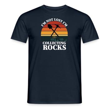 Geologe Geologie Steine Sammeln Geschenkidee - Männer T-Shirt - Navy - Vorne - AI Model Male 178 light (178cm)