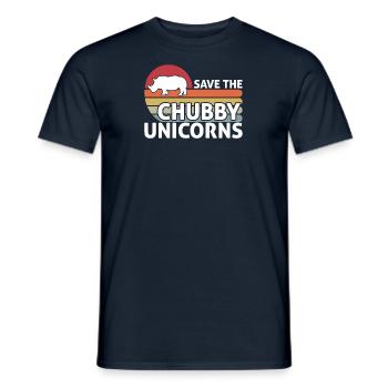 Rhino Rhino Pachyderm Africa Cadeau Zoo - T-shirt homme - marine - Devant - AI Model Male 178 light (178cm)