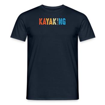 See Angeln Boote Kajak Kanu Sommer Seehaus Kabine - Männer T-Shirt - Navy - Vorne - AI Model Male 178 light (178cm)
