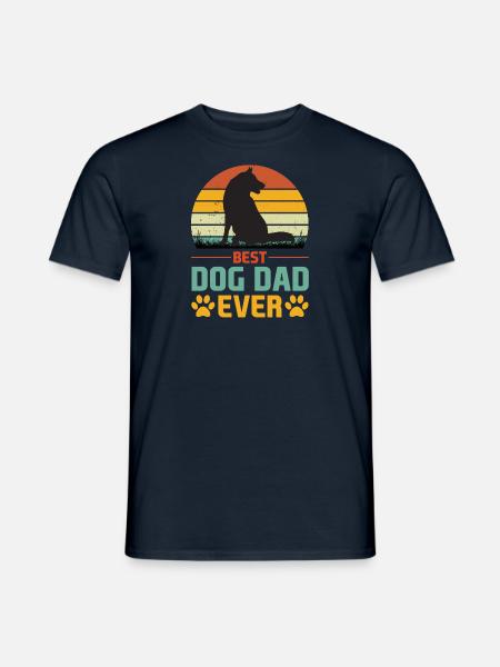 Hundebesitzer Hund Hundehalter Hundefreunde Gassi - Männer T-Shirt - Navy