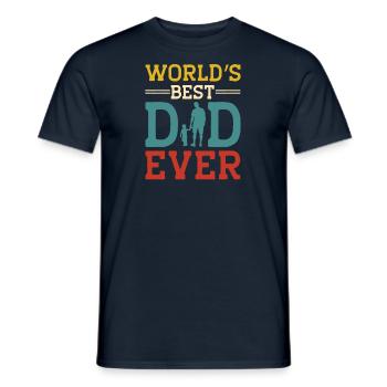 Meilleur monde Père Père Couple Couples Parents Papa papa - T-shirt homme - marine - Devant - AI Model Male 178 light (178cm)