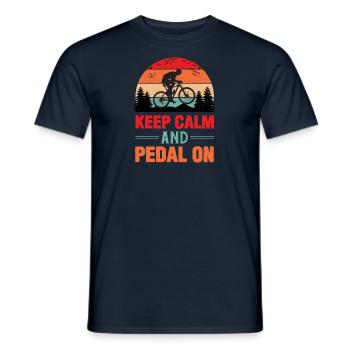 Cycopath Fahrrad E-Bike Radfahren Rennrad Fahrrad - Männer T-Shirt - Navy - Vorne - AI Model Male 178 light (178cm)