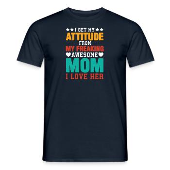 Stolze Mama Einer Wundervollen Tochter Geschenk - Männer T-Shirt - Navy - Vorne - AI Model Male 178 light (178cm)