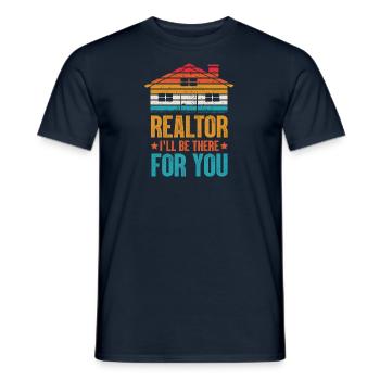 For real estate agents - This guy sells Immobi - Men's T-Shirt - navy - Front - AI Model Male 178 light (178cm)