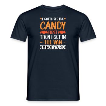 Schokolade Lustiger Spruch Süßigkeiten Geschenk - Männer T-Shirt - Navy - Vorne - AI Model Male 178 light (178cm)