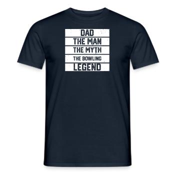 Bowling Vater Papa Cooler - Männer T-Shirt - Navy - Vorne - AI Model Male 178 light (178cm)