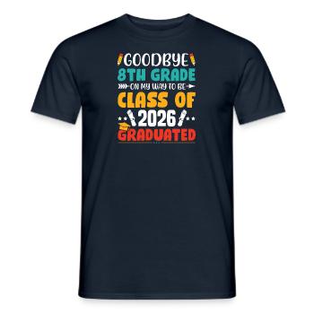 Avancement 8ème année École polyvalente Écoliers Élèves - T-shirt homme - marine - Devant - AI Model Male 178 light (178cm)