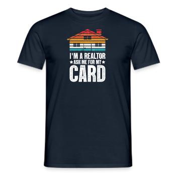 Immobilienmakler Makler Beruf Immobilien - Männer T-Shirt - Navy - Vorne - AI Model Male 178 light (178cm)
