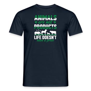 Tierschützer Veganer Vegetarier Tierliebhaber Tier - Männer T-Shirt - Navy - Vorne - AI Model Male 178 light (178cm)
