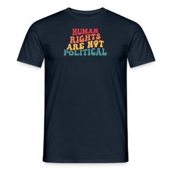 Droits de l’homme Politique Liberté Manifester - T-shirt homme - marine - Devant - AI Model Male 178 light (178cm)