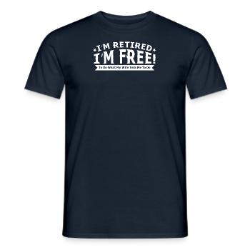 GLÜCKLICHE FRAU GLÜCKLICHES LEBEN Ehefrau Partner - Männer T-Shirt - Navy - Vorne - AI Model Male 178 light (178cm)