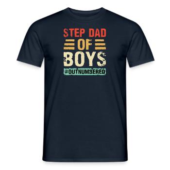 Stepfather Father Stepda Papa Father's Day Bonus Papa - Men's T-Shirt - navy - Front - AI Model Male 178 light (178cm)