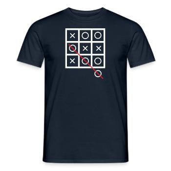 Tic tac toe - Men's T-Shirt - navy - Front - AI Model Male 178 light (178cm)