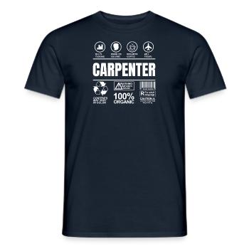 Charpentier Charpentier Artisanat en bois Construction d’outils - T-shirt homme - marine - Devant - AI Model Male 178 light (178cm)