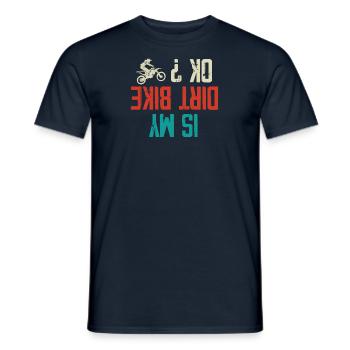 Motorcross Motorcyclist Moto Motorsport - Men's T-Shirt - navy - Front - AI Model Male 178 light (178cm)