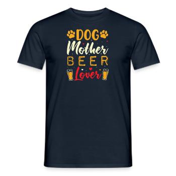 Hunde Mutter Bierliebhaberin - Männer T-Shirt - Navy - Vorne - AI Model Male 178 light (178cm)