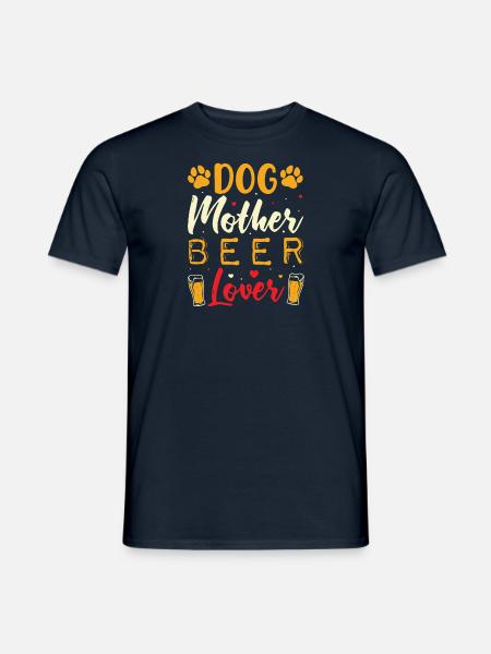 Hunde Mutter Bierliebhaberin - Männer T-Shirt - Navy