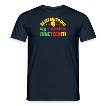 Love June Black Culture Black History Month - Men's T-Shirt - navy - Front - AI Model Male 178 light (178cm)