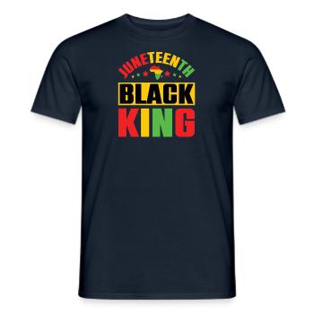 Love June Black Culture Black History Month - Men's T-Shirt - navy - Front - AI Model Male 178 light (178cm)