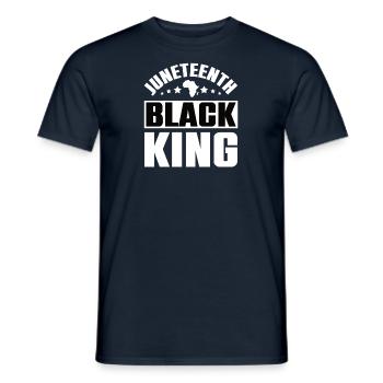 Love June Black Culture Black History Month - Men's T-Shirt - navy - Front - AI Model Male 178 light (178cm)