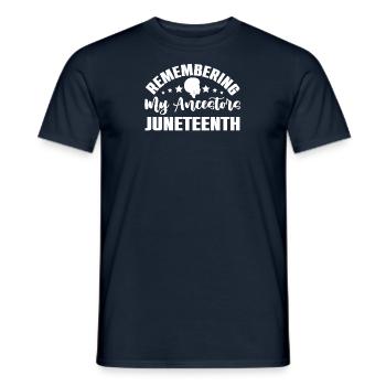 Love June Black Culture Black History Month - Men's T-Shirt - navy - Front - AI Model Male 178 light (178cm)