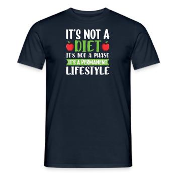 Militant des droits des animaux Régime végétarien végétalien aux pommes - T-shirt homme - marine - Devant - AI Model Male 178 light (178cm)