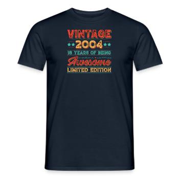 18. Geburtstag Junge Mädchen 18 Jahre 2004 Spruch - Männer T-Shirt - Navy - Vorne - AI Model Male 178 light (178cm)