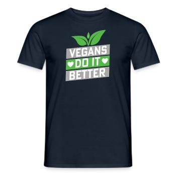 Tierschützer Veganer Vegetarier Tierliebhaber Tier - Männer T-Shirt - Navy - Vorne - AI Model Male 178 light (178cm)