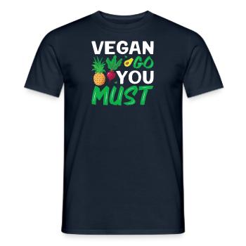 Tierschützer Veganer Vegetarier Tierliebhaber Tier - Männer T-Shirt - Navy - Vorne - AI Model Male 178 light (178cm)
