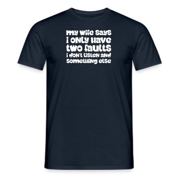Femme dictons drôles disant sarcasme mari - T-shirt homme - marine - Devant - AI Model Male 178 light (178cm)
