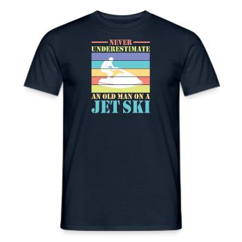 Jetski Sport Water Motorcycle Water Sports Gift - Men's T-Shirt - navy - Front - AI Model Male 178 light (178cm)